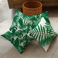 thumbnail image 2 of Summer Tropical Pillow Covers 18x18, Tropical Pillow Covers 18x18 Outdoor, Palm Leaf Plant Print Green Colored Throw Pillows Cases Hawaiian Decorative Square Linen for Home Couch Sofa Decor, 2 of 6