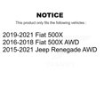 thumbnail image 2 of Transit Auto Front Rear Hub Bearings Assembly Disc Brake Rotors and Semi-Metallic Pads Kit (10Pc) for Car Jeep Renegade Fiat 500X - Left Right Side (Driver Passenger) KBB-128569, 2 of 11