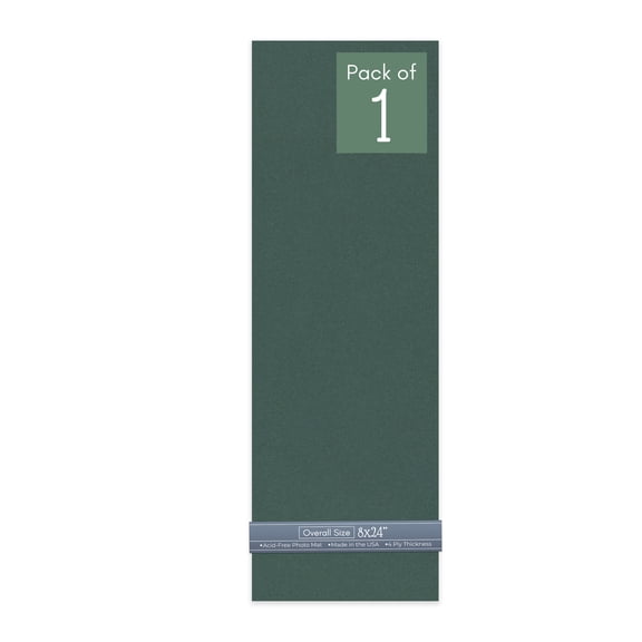 Spruce Green 8x24 Uncut Art Mat Board - No Opening - 1 Mat