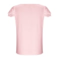 thumbnail image 5 of UACY Girls Tops Summer Boho Blouses Short Sleeve Square Neck Crochet Lace Trim Casual Shirts, 5 of 6
