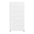 thumbnail image 6 of MAYEERTY 72 × 35in Outdoor Privacy Screen with Stand Metal Balcony Decorative Screen, White, 6 of 7