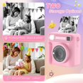 thumbnail image 6 of YYhl Instant Print Kids Camera 1080P Selfie Digital Camera, Christmas Birthday Gifts Portable Travel Toy for Boys & Girls Age 3-12 Pink, 6 of 6