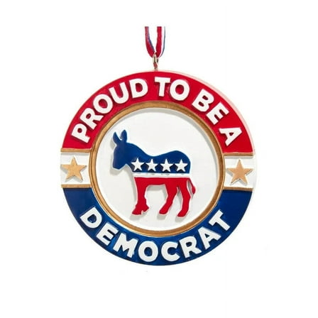 PROUD TO BE A DEMOCRAT Political Christmas Ornament, by Kurt Adler
