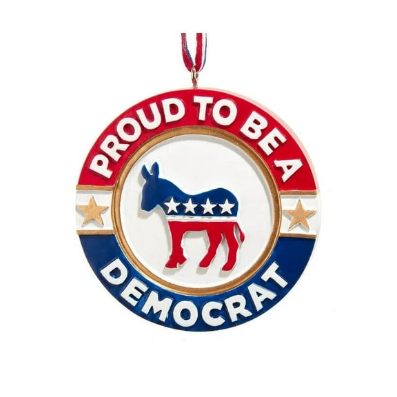 PROUD TO BE A DEMOCRAT Political Christmas Ornament, by Kurt Adler