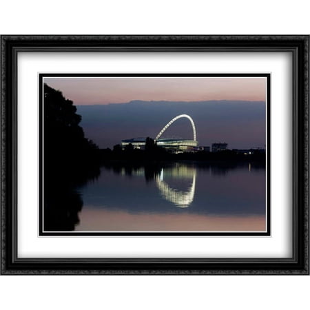Wembley Stadium 2x Matted 36x28 Large Black Ornate Framed Art Print from the Stadium Series