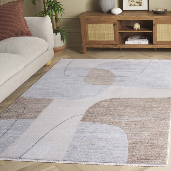 Safavieh Forum Gisselle Abstract Area Rug, Ivory/Gray Brown, 8' x 10'2"