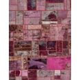 thumbnail image 1 of Ahgly Company Machine Washable Indoor Rectangle Abstract Purple Pink Area Rugs, 2' x 5', 1 of 7