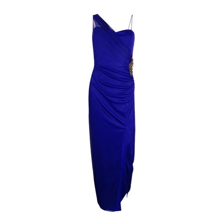 Onyx Nite - Onyx Nite Women's Embellished Draped Chiffon Dress (14 ...