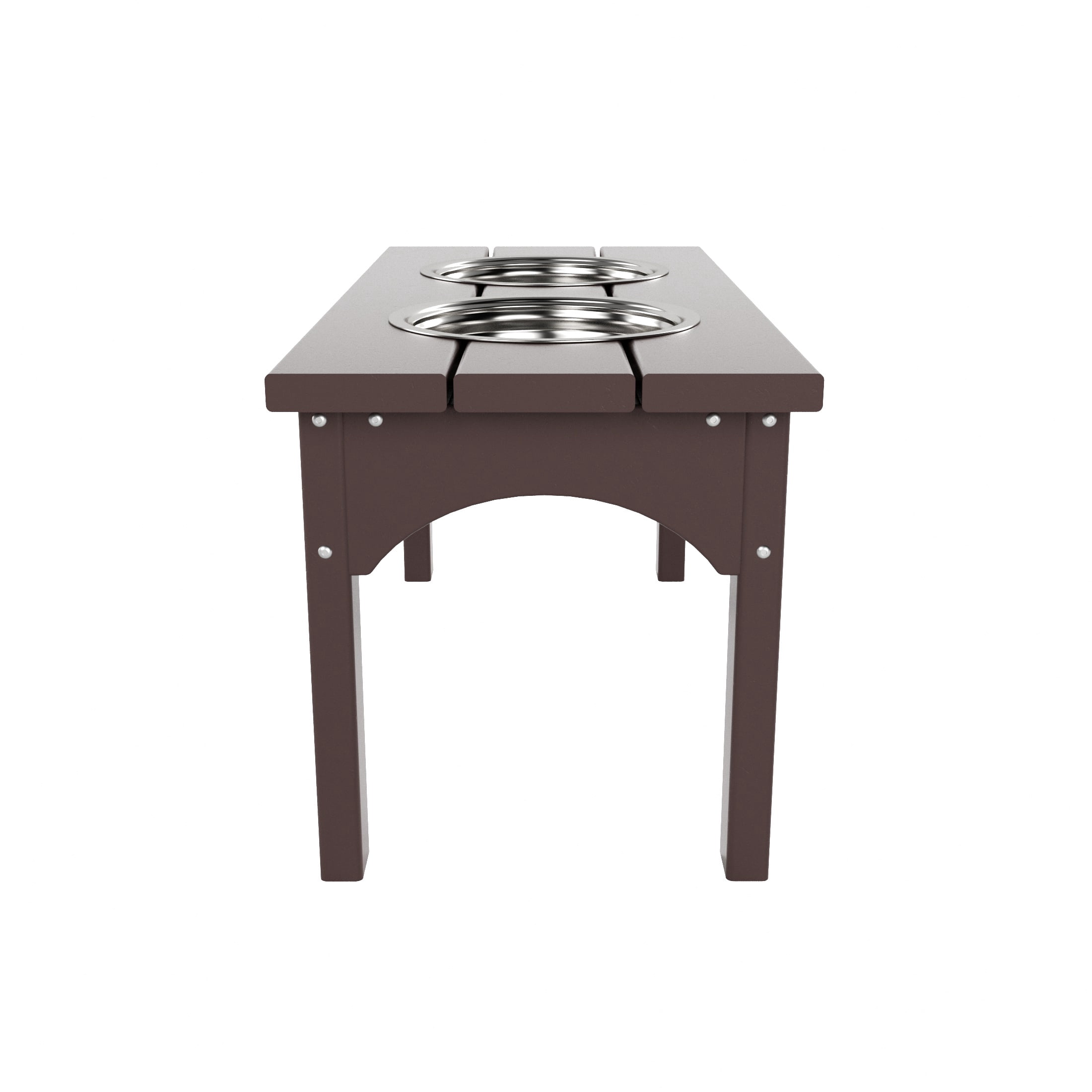 WestinTrends Elevated Modern Pet Stand Feeder for Cats & Dogs Puppy, Removable stainless steel bowls, UV and Weather Resistant