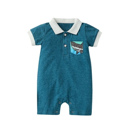

Little Boy Onesies Jumpsuit Gentleman Button Cartoon Baby Romper Summer Boys Outfits Boys Romper Jumpsuit