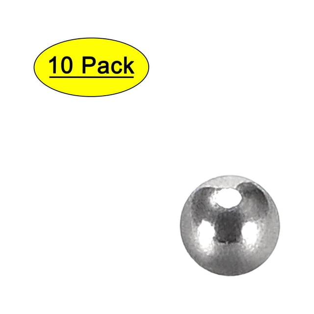 Bolas de precisión Uxcell G5 de acero inoxidable tono plateado 10pcs 1/16"