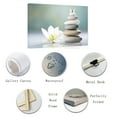 thumbnail image 5 of ZHONGYUTONG Zen Canvas Wall Art Stones and Flowers Butterfly Pictures Prints Spa Artwork (16"x24"), 5 of 6