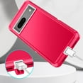 thumbnail image 4 of I-HONVA For Google Pixel 7A Case,3-Layer Military Grade Drop Protection Anti-Slip Rugged Shockproof Dustproof Protection 6.2 inch Phone Case,Pink White, 4 of 6
