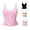 pink, variant on Front Zipper Tummy Control Waist Trainer Corset Tank Top, Women Adjustable Strap Body Shaper Compression Shapewear(black XS)