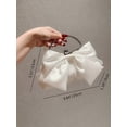 thumbnail image 3 of Women's Satin Bow Knot Evening Clutch Purse, 3 of 8