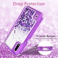 thumbnail image 5 of SPYCASE For Galaxy A01 Case Liquid Glitter Waterfall Heavy Duty Shockproof for Girls Women Cover - Purple, 5 of 7