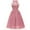 A## Pink, variant on Formal Wedding Long Swing Dresses Lace High-Low Bridesmaid Dresses Women's Floral Sleeveless Lace Splicing Crew Neck Female Outerwear Purple 4