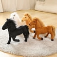 thumbnail image 2 of 4 Styles Peluche Cheval Debout Réaliste Jouet Animal en Peluche Poupée Cadeau d'Anniversaire pour Enfants Simulation Jeu de Cheval Déco Modèle de Haute Qualité, 2 of 5