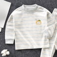 thumbnail image 3 of Linfrsh Toddler Boys Pajamas Toddler Toddler Kids Toddler Girls Boys Soft Comfy Modal Tencel Solid Raglan Sleepwear Pajamas Pjs 2pcs Set(Grey,3-6 Months), 3 of 4