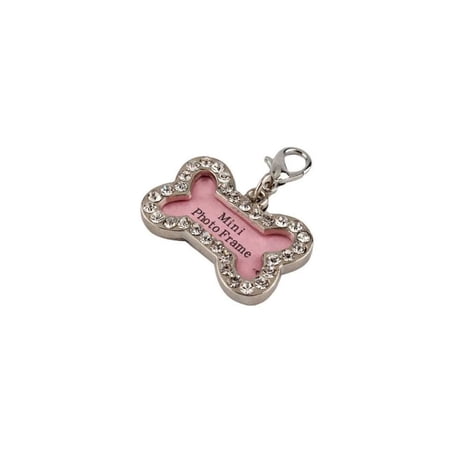 Stainless Steel Pink Pet Cat Dog Personalised Bone Shaped ID Tags Pack of 5
