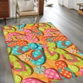 thumbnail image 2 of Watercolor Flip Flop Area Rugs 3'x5', Washable Small Throw Rugs for Living Room Bedroom, Summer Coastal Beach Slippers Indoor Outdoor Rug Non-Slip Low Pile Carpet Runner Reversible Floor Mats, 2 of 8