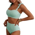 thumbnail image 1 of One-Piece Swimsuit for Women with Removable Pads and Backless Design, Solid Color Ribbed Bathing Suit for Pool or Beach Vacation, 1 of 4