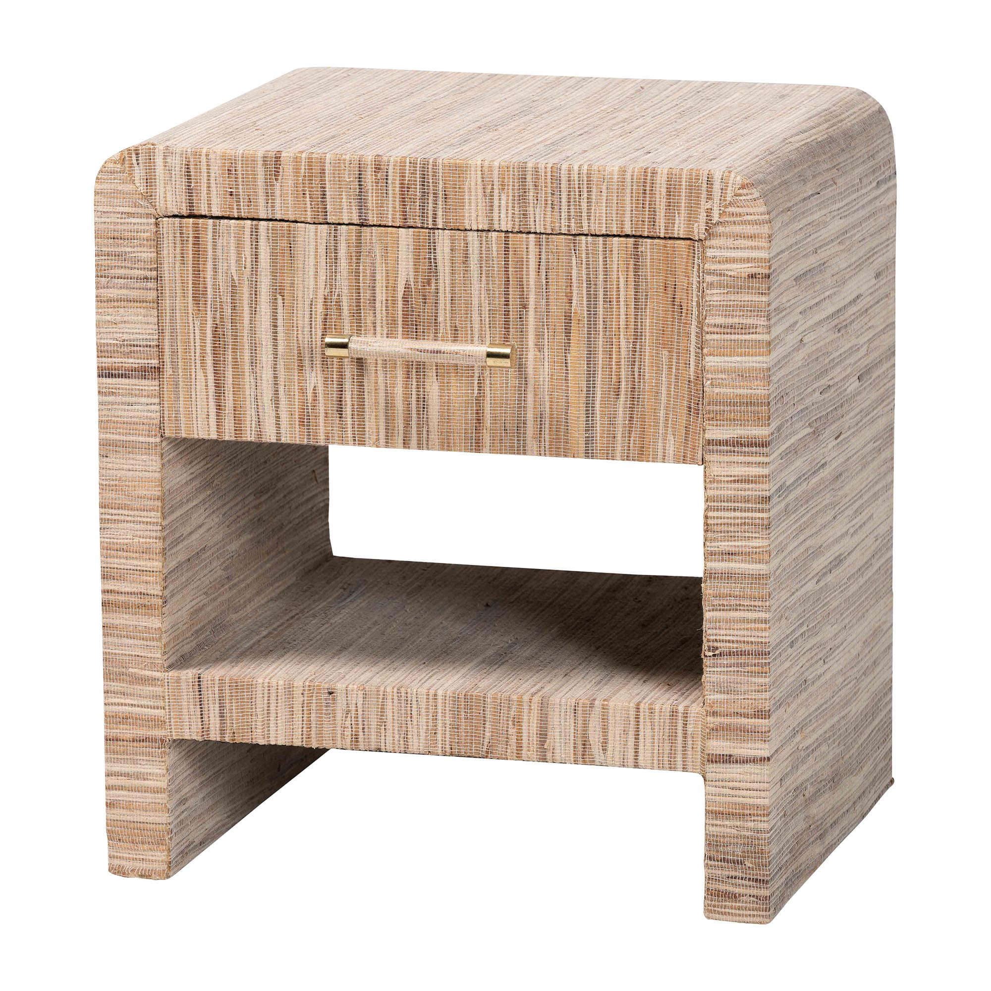 bali & pari Callan Boho Nightstand, 1-Drawer, Natural