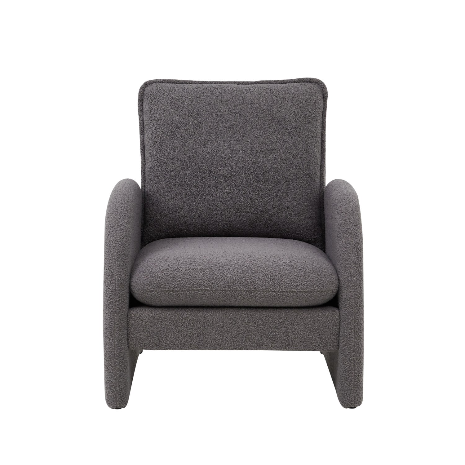 Gewnee Modern Sherpa Upholstered Accent Chair ,Leisure Comfy Single Sofa Chair for Living Room,