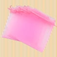 thumbnail image 5 of 100 bolsitas de organza con cordón de 7 x 9 cm, para joyas, dulces, pequeñas bolsas de regalo para bodas (rosa), 5 of 5