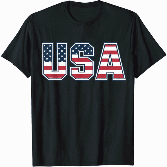 USA Flag Patriotic 4th of July America day of Independence T-Shirt