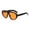 A, variant on Retro Aviator Black Frame Orange Lens Sunglasses UV400 Protection for Women Men