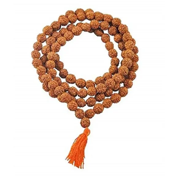 Rudraksha Mala Brun 9-10 mm pour Porter et Japon Mala 5 Mukhi Mala 108 Perles Mala