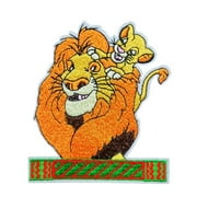 Lion King Simba And Mufasa 3 1/2" Tall Embroidered Patch