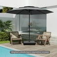 thumbnail image 4 of Costway 10 ft 3-tier Vented Patio Umbrella Large Market Table Umbrella Outdoor Sun Shade Gray, 4 of 10