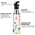 thumbnail image 3 of Yayeee 33oz Insulated Water Bottle Double Wall Stainless Steel with Flip Straw Lid, Red Easter Eggs, 3 of 7