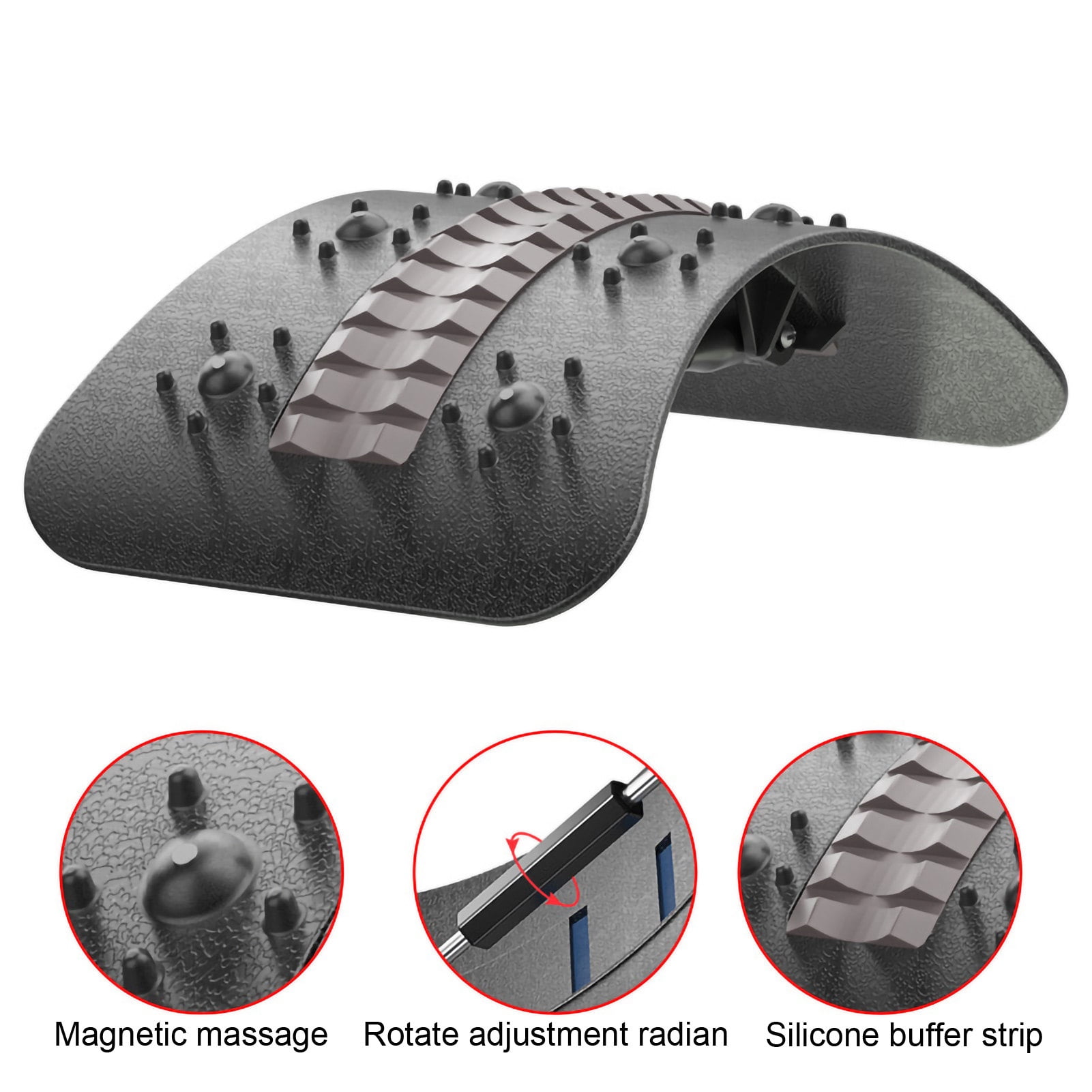 Sportteer Posture Corrector Adjustable Back Stretcher Back Stretcher Lower Upper Back Pain Relief Compact Size Portable Multi-Level Adjustable Spine Board Back