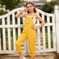 thumbnail image 4 of UAYOTSE Girls Boys Overalls Adjustable Strap Loose Fit Jumpsuits Casual Bib Overalls,Sizes 9-10 Years, 4 of 9