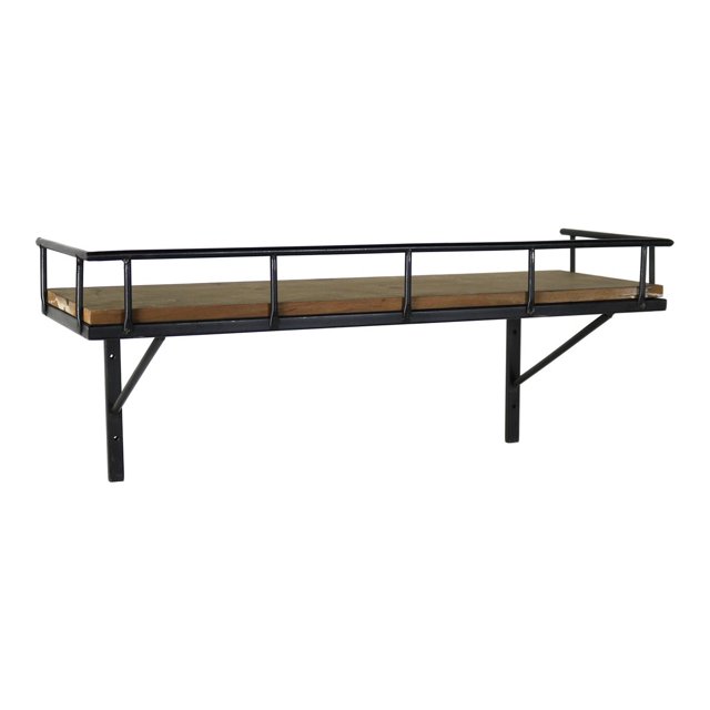 Benzara - Shelf - rectangular - metal, wood - brown