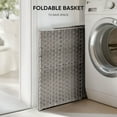 thumbnail image 6 of edx Laundry Basket with Lid, 90 L Hand-Woven PP Rattan Laundry Basket with Handle, Foldable, Removable Liner, Gray, 6 of 9