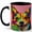 Black, variant on Pop Art Corgi Coffee Mug, Colorful Dog Mug, Ceramic 11 oz