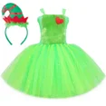 thumbnail image 3 of Disfraz de Grinch para niños, vestido de tutú de monstruo peludo verde brillante para niñas, regalos de Navidad, ropa de fiesta de Navidad para niños, 3 of 5