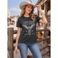 thumbnail image 6 of KimSoong Woman Vintage Rock Band T-Shirt Retro Bird Shirt Eagle Graphic Tees Retro Music Shirt Casual Short Sleeve Tops,Gray, 6 of 12