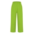 thumbnail image 4 of Women's Patchwork Cotton Linen Casual Pants Loose Fit with Pockets, 4 of 7