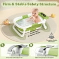 thumbnail image 5 of COOSEYA Baby Bathtub ,Collapsible Baby Bathtub , Bath Tub with Cushion and Thermometer ,Newborn to Toddler Portable Travel Multifunctional Bathing 0-2 Years (Bear/Green), 5 of 9