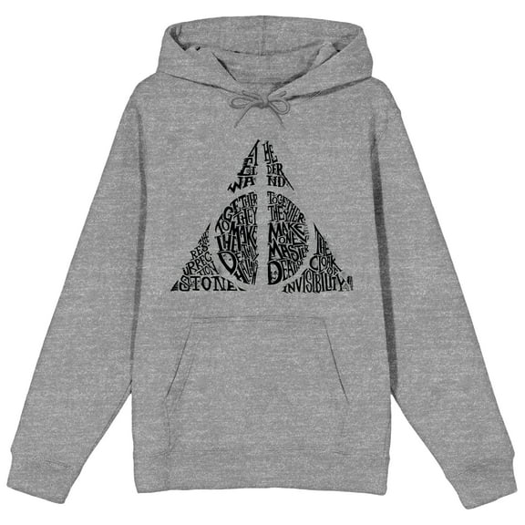 Deathly Hallows Symbol Athletic Heather Mens Hoodie - M