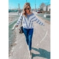 thumbnail image 4 of PRETTYGARDEN Women's Fashion Long Sleeve Striped Color Block Knitted Sweater Crew Neck Loose Pullover Jumper Tops, 4 of 6