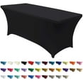 thumbnail image 1 of Nappes en Spandex pour Table Rectangulaire de 4 Pieds, Housse de Table Extensible Ajustée en Polyester, Dessus de Table, 1 of 7