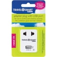 thumbnail image 2 of Travel Smart - Travel Adapter with USB Port, White, 2 of 2