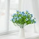 thumbnail image 5 of Set de Flores Artificiales | Hojas de eucalipto y pensamientos | 5 piezas de ramo floral falso surtido | Seda y plástico realistas | Decoración interior y exterior | Arreglo realista de bajo, 5 of 6