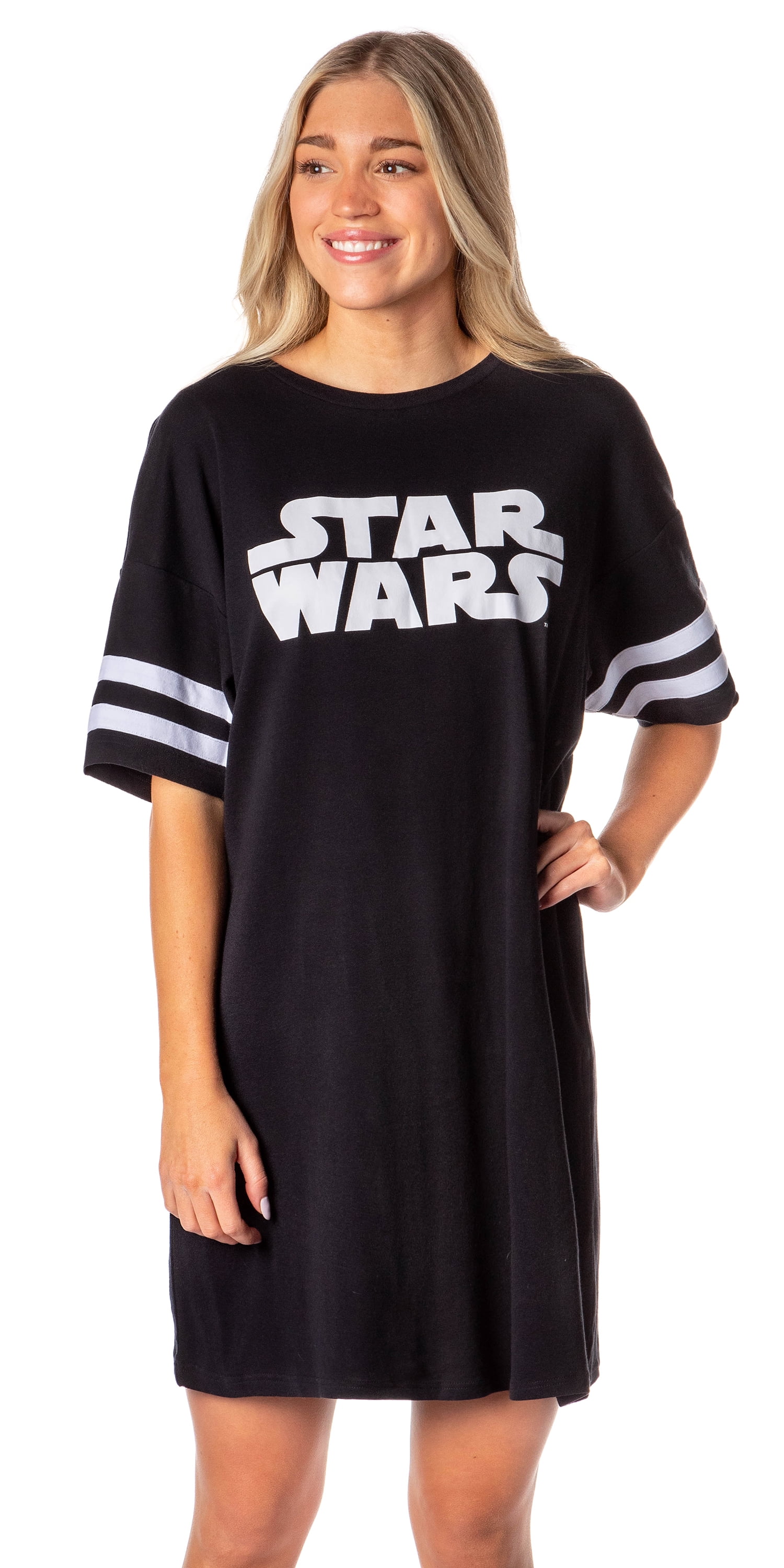 Star Wars Womens' Movie Film Title Logo Nightgown Sleep Pajama Shirt (X ...